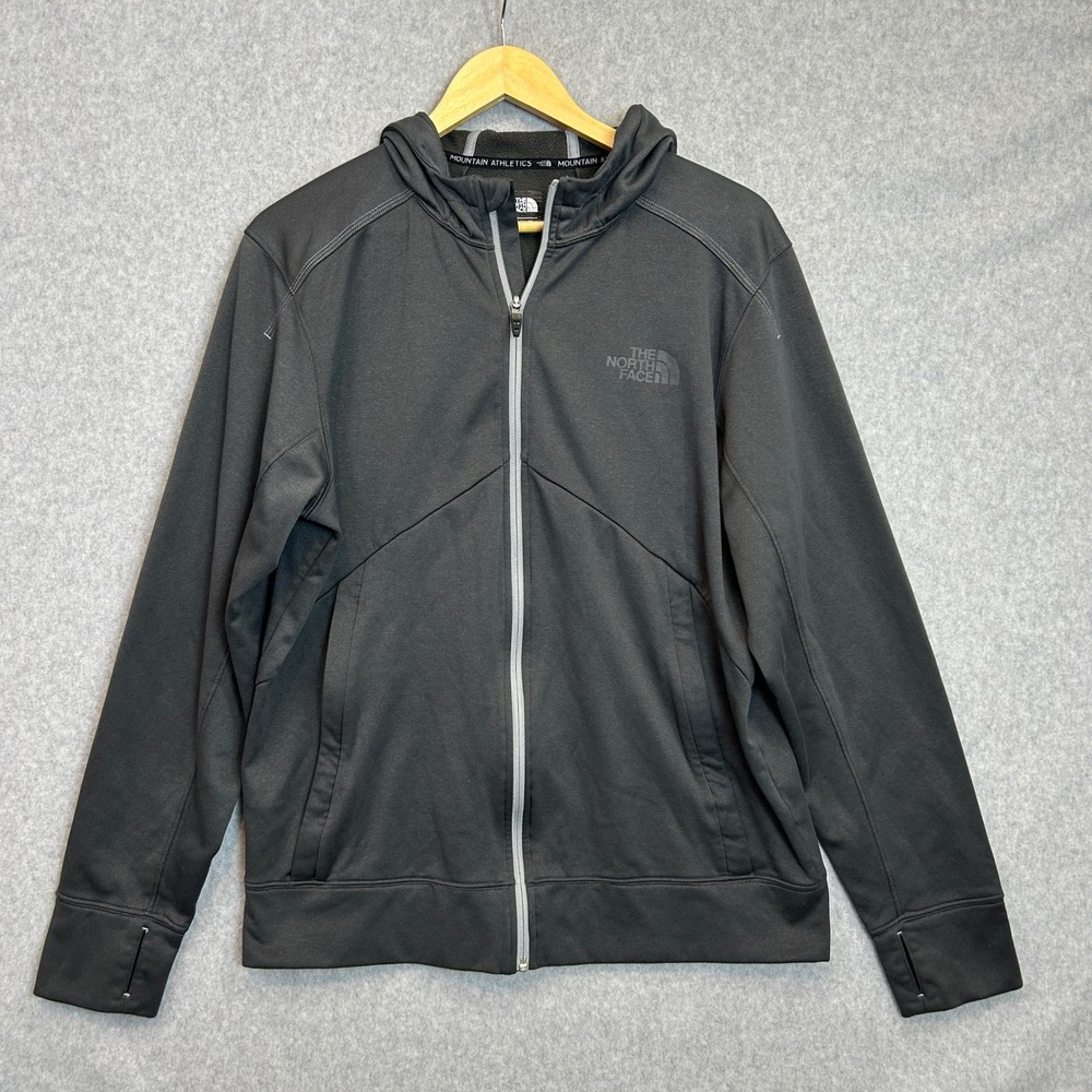 The North Face Hoodie Sweater Gray Black Mountain Athletics Full Zip Mens Medium